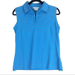 Women NIKE GOLF Nike FIT DRY Golf Sleeveless Collard Polo Top Shirt Size M